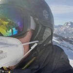Mask holder for ski helmet