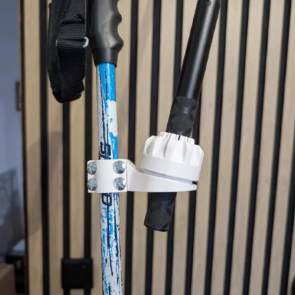 selfie stick ski pole mount (insta360) with 5 mm nuts and compatibility with ski poles with triangular section